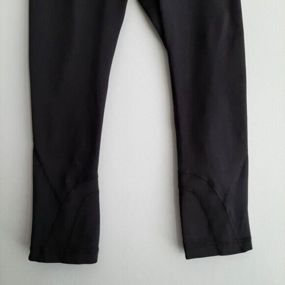 LULULEMON Inspire Crop II 2 Luxtreme Black Tight Athletic Leggings Sz 4 - Picture 5 of 14